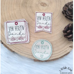 ADVENTSKALENDER Test-Türchen - Stickdatei ITH - Anhänger Von Herzen Danke